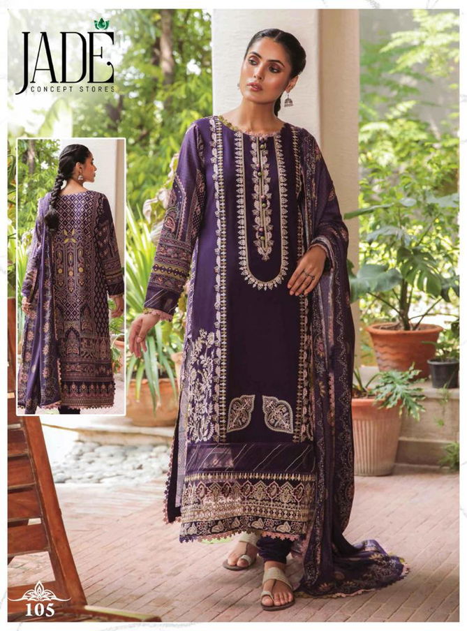 Jade Alfina Wholesale Pakistani Cotton Dress Mateial Catalog
